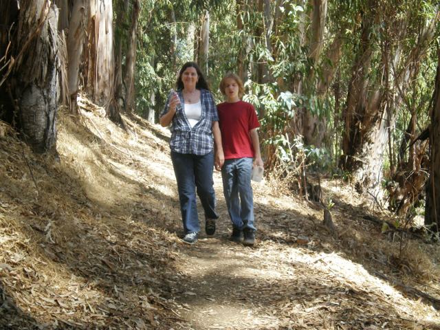 Carole on a forest trail
